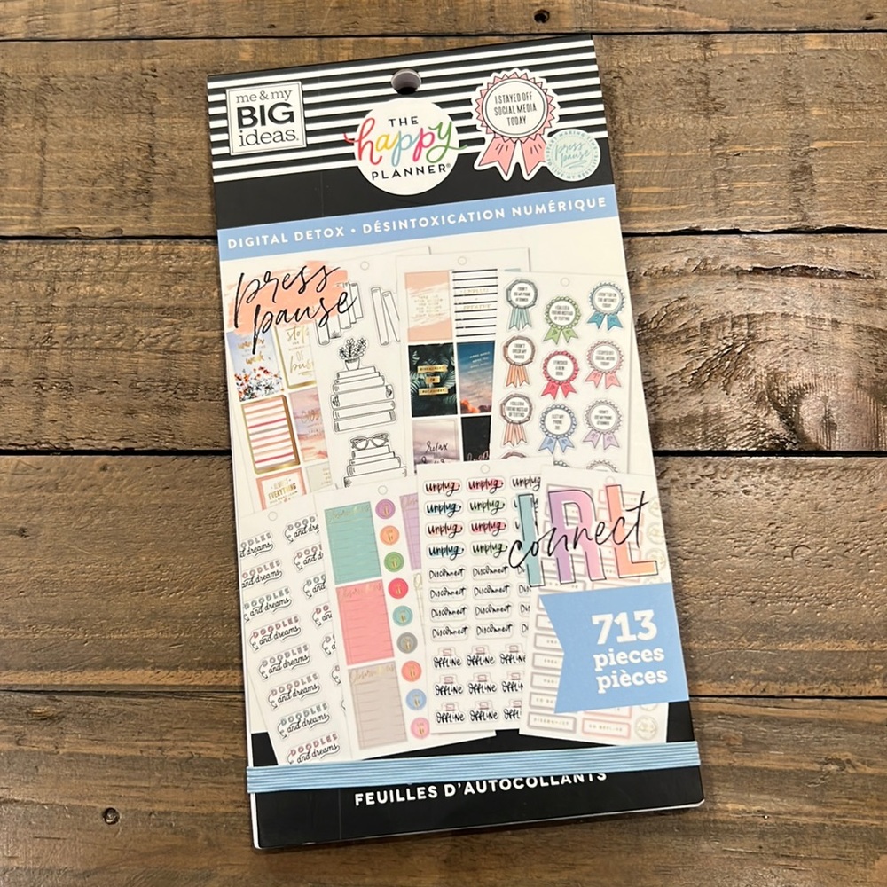 The Happy Planner Digital Detox sticker sheets